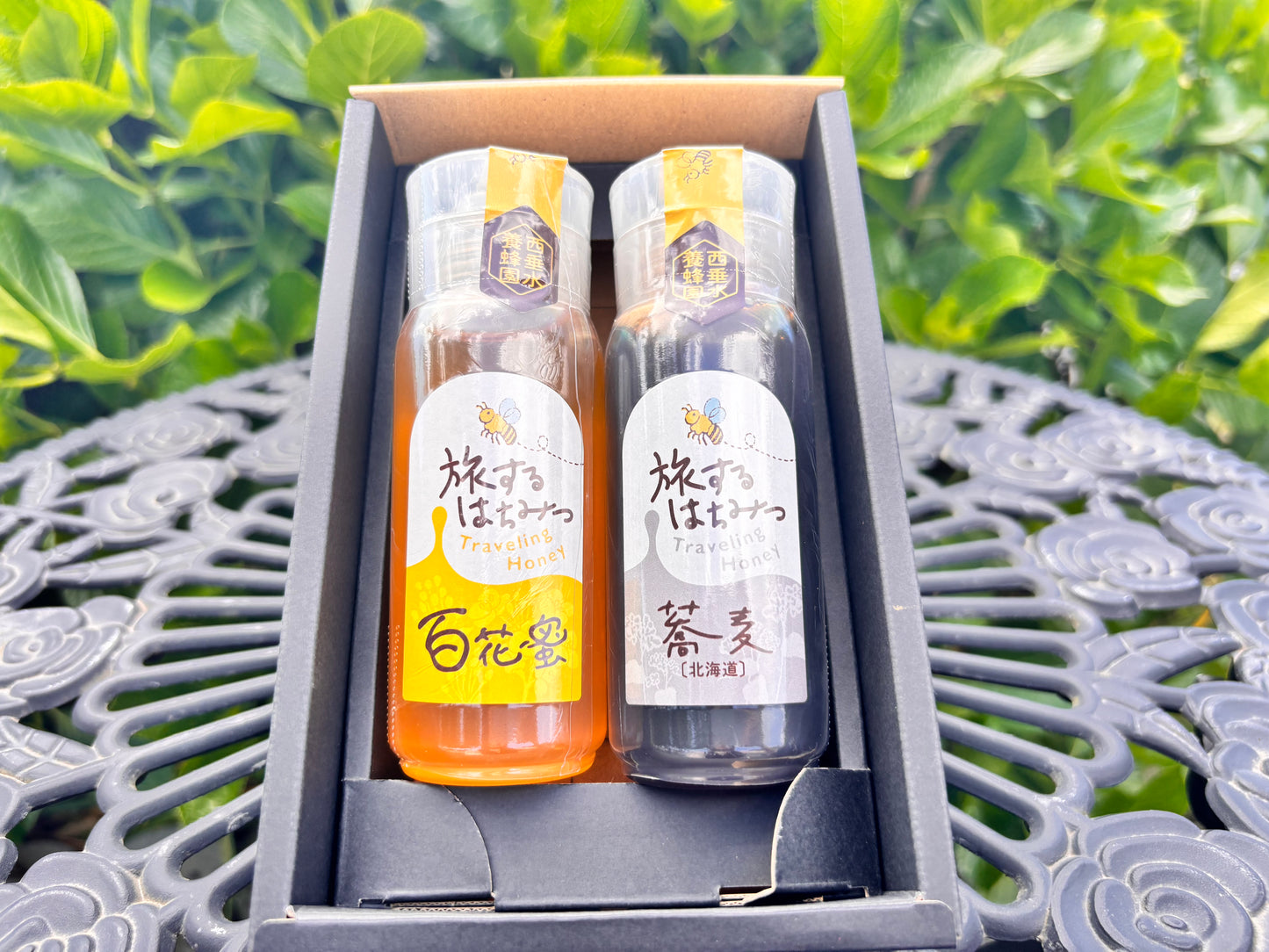 旅するはちみつ2本セット（ソバ・百花蜜）｜西垂水養蜂園